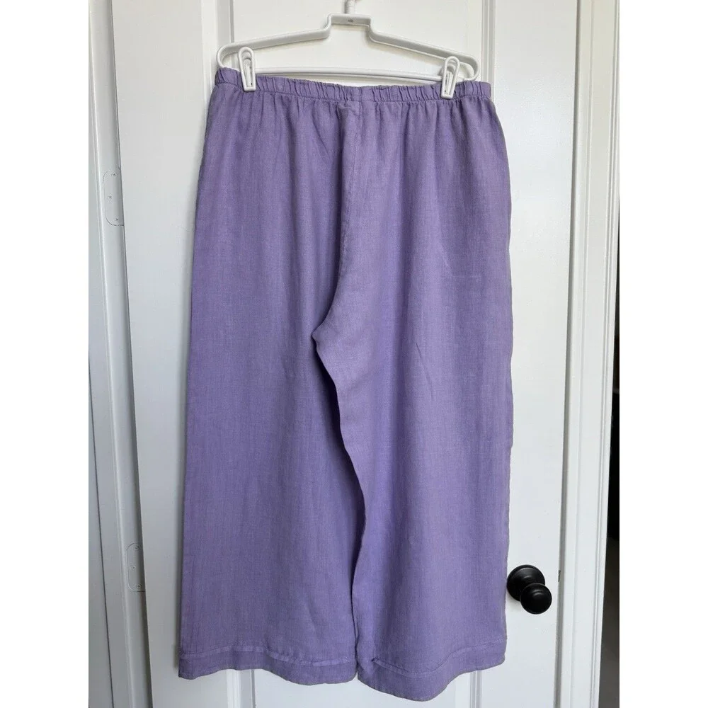 Bryn Walker Linen Lavender Women's Pants - Picture 2 of 8